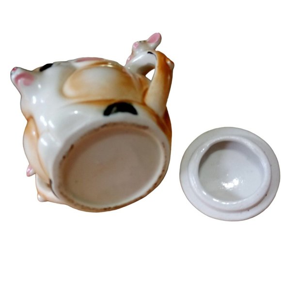 Vintage Ceramic Deer Tea Set Teapot Creamer Sugar Japan Bambi - Picture 15 of 15